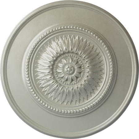 Ekena Millwork Floral Ceiling Medallion, Hand-Painted Flash Copper, 23 1/2"OD x 2 3/4"P CM23FLFCS